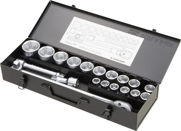 Kramp Topnøglesæt 3/4" 19-50 mm, 20 dele