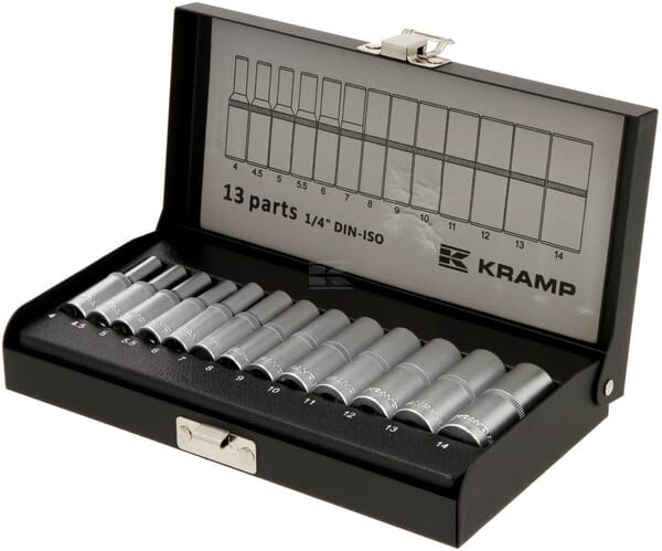 Kramp Topnøglesæt 1/4" 6-kant, 13 dele