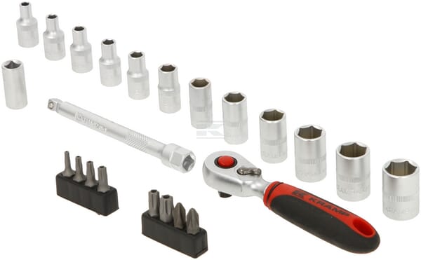 Kramp Topnøglesæt 1/4" mini 23 dele