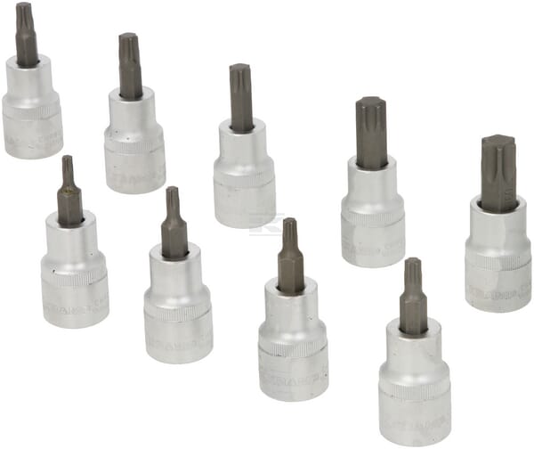 Torxsæt 1/2" 4kt T20-T60 x 62 mm