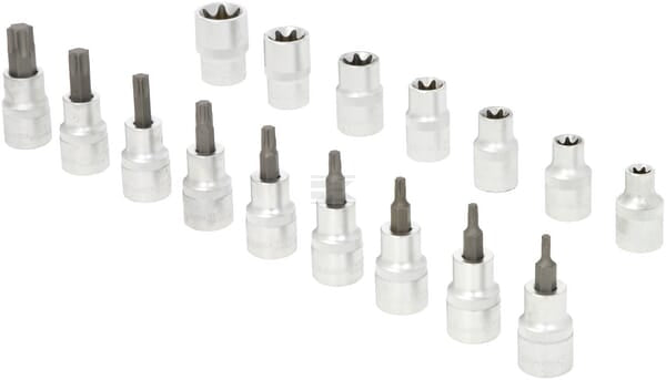 Powerhand Toppesæt 1/2" Torx, 16 dele