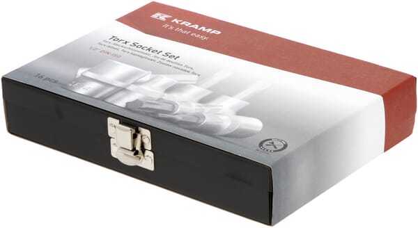 Powerhand Toppesæt 1/2" Torx, 16 dele