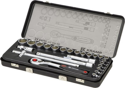 Kramp Topnøglesæt 1/2" med 5/16" - 1 1/4", 24 dele