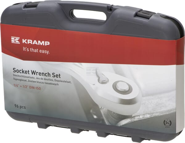 Kramp Topnøglesæt Combi 1/4" + 1/2" - 96 dele