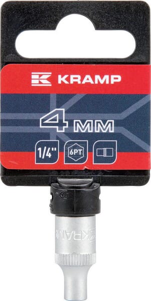 Topnøgle 1/4" 6-kant 4 mm