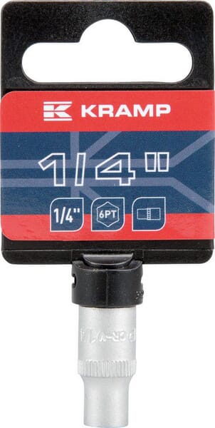 Topnøgle 1/4" 6 kt 1/4" SB - Ophæng L 25 mm