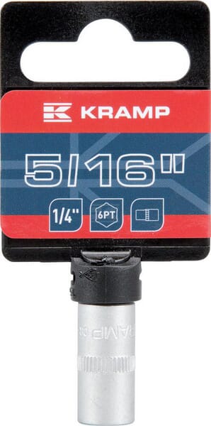 Topnøgle 1/4" 6-kant 5/16" SB - ophæng L 25 mm