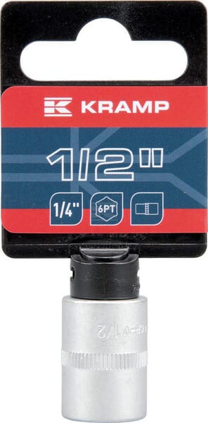Kramp Topnøgle 1/4" 6-kant 1/2" SB, L 25 mm