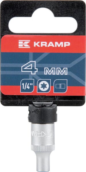 Topnøgle Torx E4, 1/4" indv. ophæng, L 25 mm