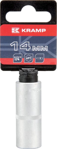 Kramp Lang Topnøgle 1/4" 6-kant 14 mm