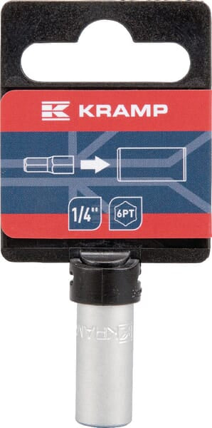 Bitadapter 1/4" firkant til 1/4" sekskant, 25 mm