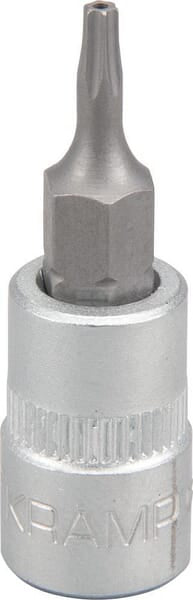 Topnøgle 1/4" Torx med hul TX 8, L 37 mm