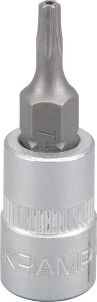 Topnøgle 1/4" Torx med hul TX 10, L 37 mm