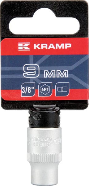 Kramp Topnøgle 3/8" 6-punkt 9 mm
