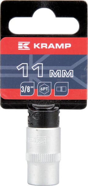 Kramp Topnøgle 3/8" 6 kt 11 mm, L 28 mm
