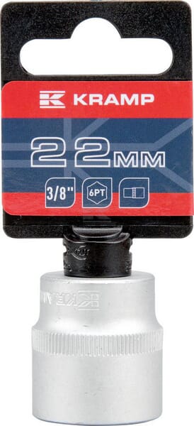 Kærv Topnøgle 3/8" 6-punkt 22 mm