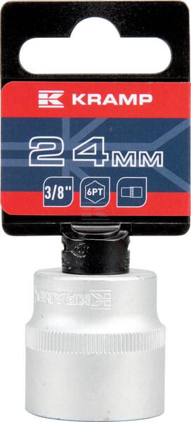 Topnøgle 3/8" 6-kant 24 mm, 32 mm længde