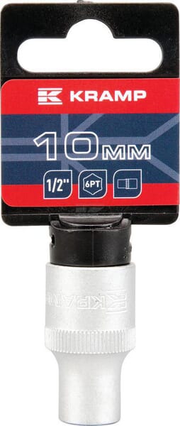 Topnøgle 1/2" 6-kant 10 mm, L 38 mm
