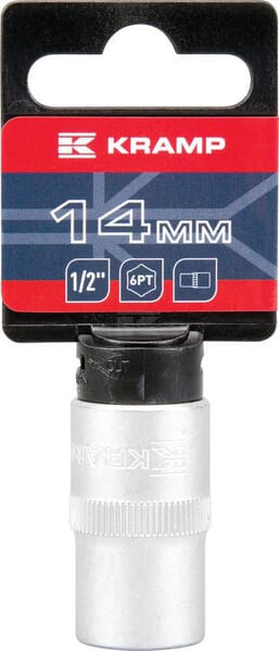 Kramp Topnøgle 1/2" 6-kant 14 mm, L 38 mm