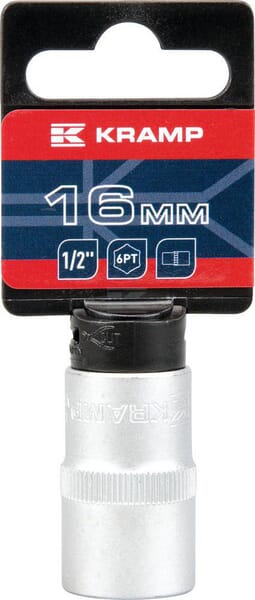 Kramp Topnøgle 1/2" 6-kant 16 mm, L 38 mm