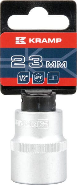 Kramp Topnøgle 1/2" 6-kant 23 mm L 38 mm