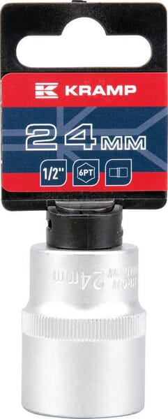 Kramp Topnøgle 1/2" 6-kant 24 mm, 38 mm længde