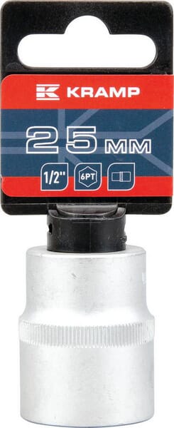 Topnøgle 1/2" 6-kant 25 mm, ophængt, L 42 mm