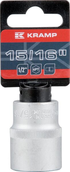 Topnøgle 1/2" 6-kant 15/16" L 38 mm