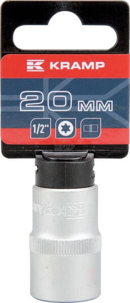 Topnøgle 1/2" indvendig Torx E20, 38 mm lang