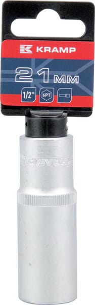 Kramp Lang Topnøgle 1/2" 6-kant 21 mm