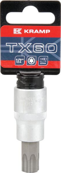 Topnøgle Torx TX 60, 1/2" med ophæng, 62 mm