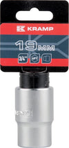 Topnøgle 3/4" 6-kant 19 mm, L 50 mm