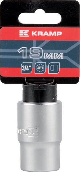Topnøgle 3/4" 6-kant 19 mm, L 50 mm