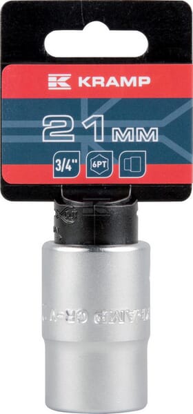 6-kant Topnøgle 3/4" 21 mm