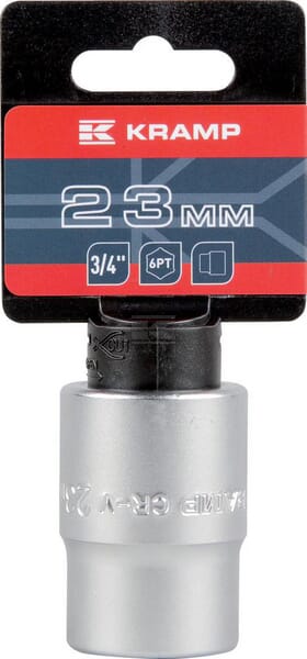 Topnøgle 3/4" 6 kant 23 mm med ophæng