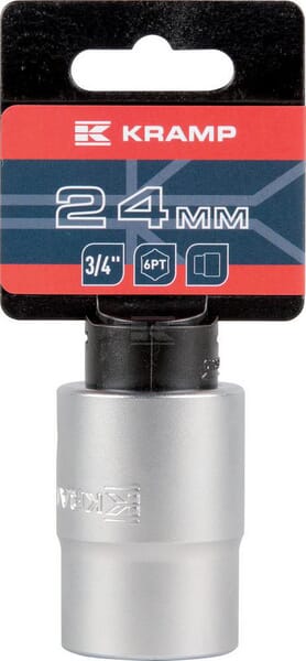 Kramp Topnøgle 3/4" 6-kant 24 mm, L 51 mm
