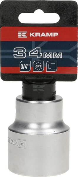 Topnøgle 3/4" 6-kant 34 mm, L 54 mm