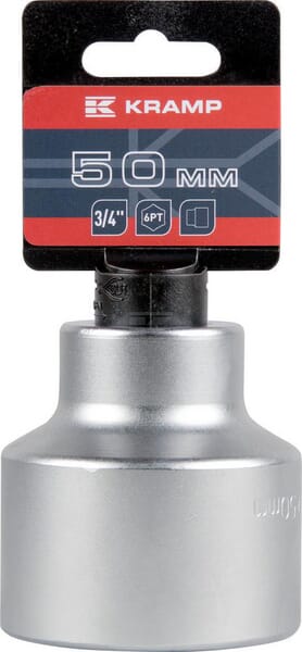 Topnøgle 3/4" 6-kant 50 mm, lang model