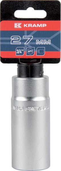 Topnøgle 3/4" 6-kant lang 27 mm