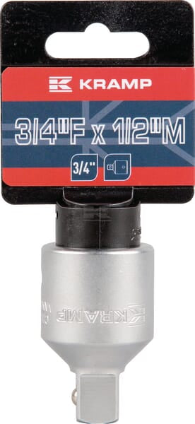 Adaptor 3/4" indvendig til 1/2" udvendig, 54 mm