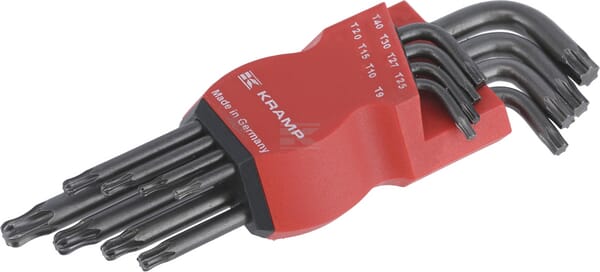 Torx sæt med kugle, 9 dele