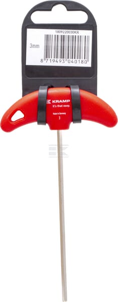 Kramp Unbraconøgle med T-greb 3,0 x 125 mm