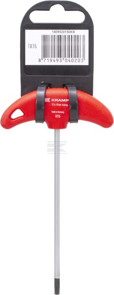Kramp Torx nøgle med T-greb, TX15 x 105 mm