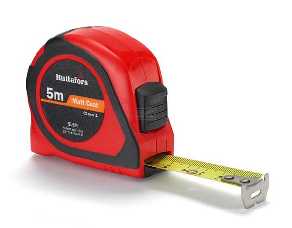 Hultafors Båndmål SL5M 5 m x 19 mm, Klasse 1