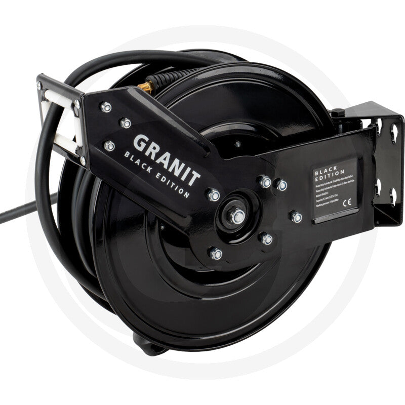 Trykluftslange opruller automatisk heavy duty Granit black edition