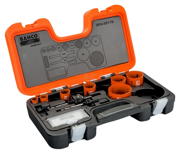 Bahco Hulsavsæt VVS 19-64 mm med 2 holdere