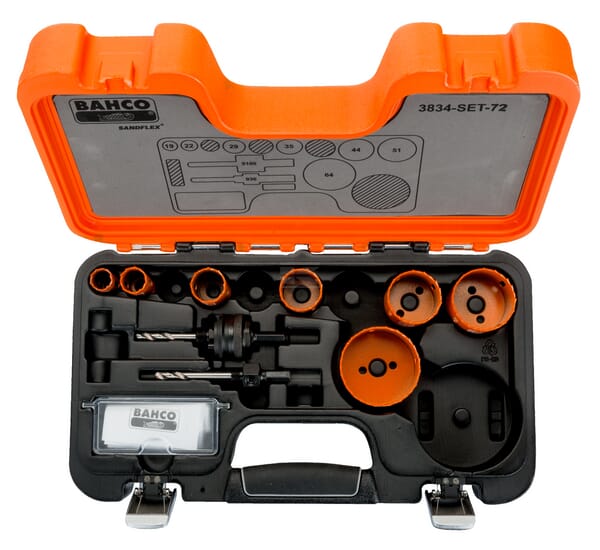 Bahco Hulsavsæt VVS 19-64 mm med 2 holdere