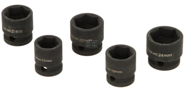 Pneumatisk Slagnøgle Sæt, 1/2", 680 Nm, Super Mini Type