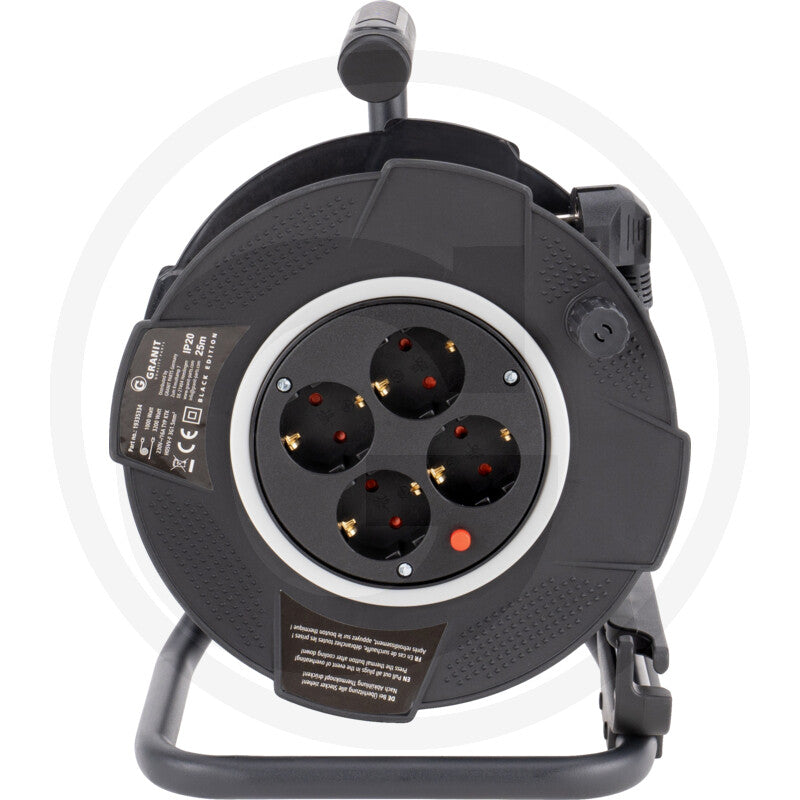 Kabeltromle ip20 25 m Granit black edition