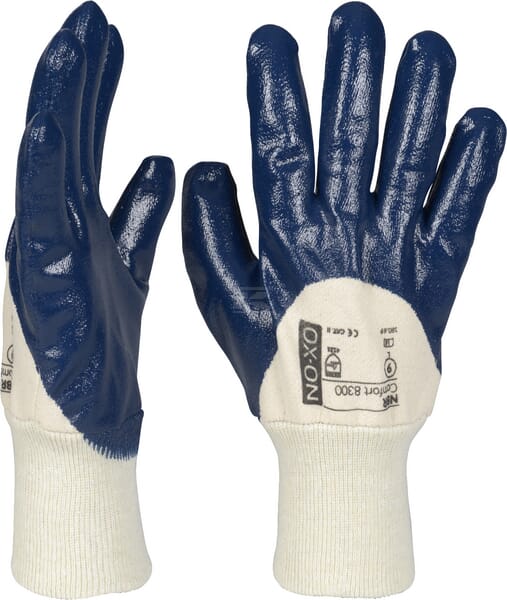 OX-ON NBR Comfort 8300 Handske, heldyppet nitril, str. 10